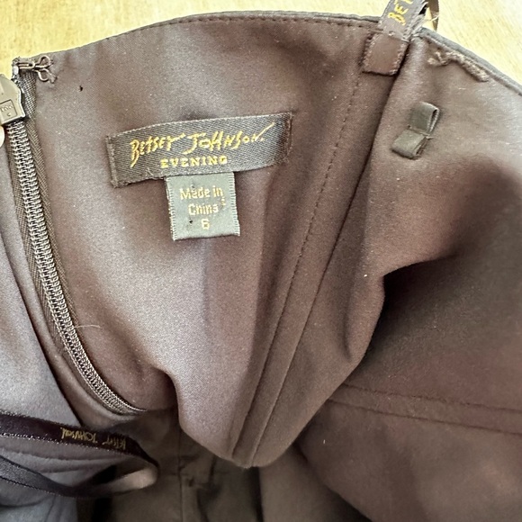 Betsey Johnson evening vintage Black Strapless Dress with Lace Overlay 6 - Picture 2 of 6